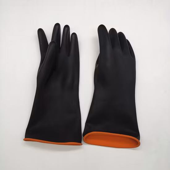 Luvas de trabalho de segurança resistentes a produtos químicos antiderrapantes industriais por atacado Luvas de látex para uso industrial